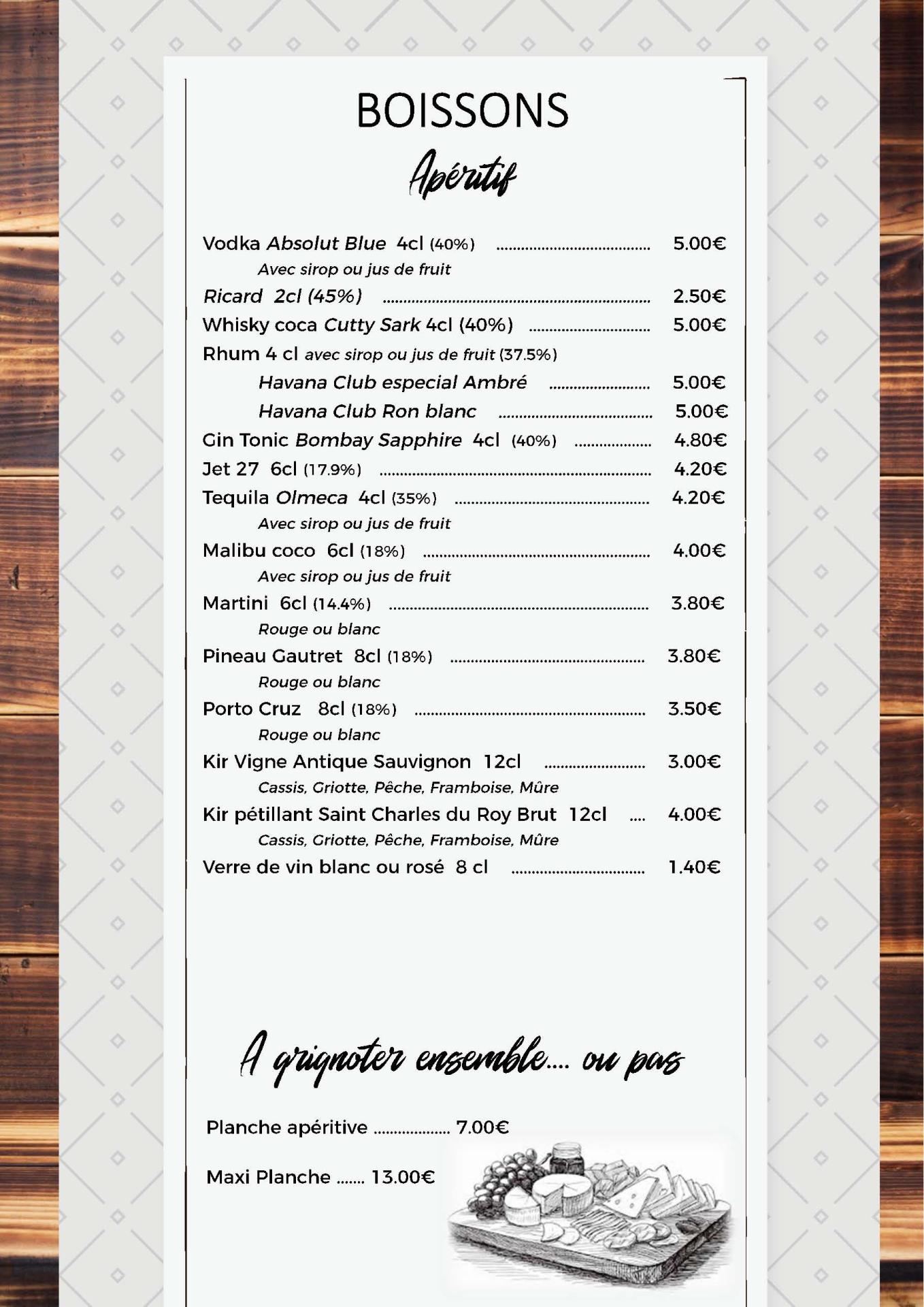 Menu boisson page 8